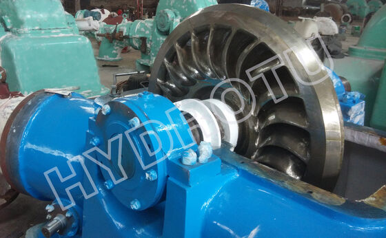 Turgo Hydro Turbine με ονομαστική ισχύ 100KW-2000KW, απόδοση έως 88% και εμβέλεια κεφαλής 70m-200m